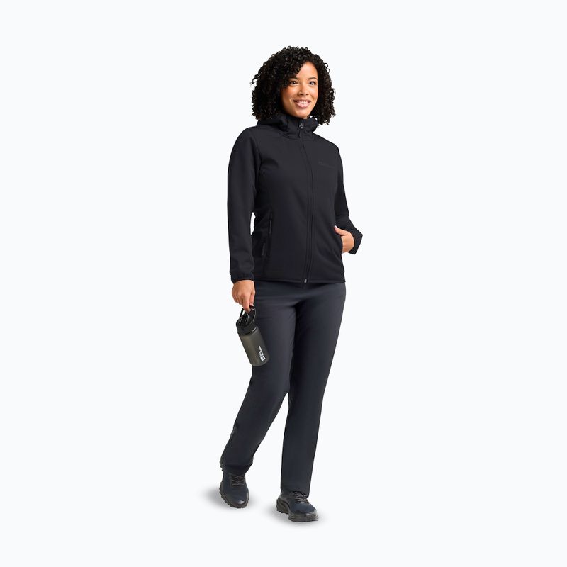 Women's softshell jacket Jack Wolfskin Windhain Hoody black 2