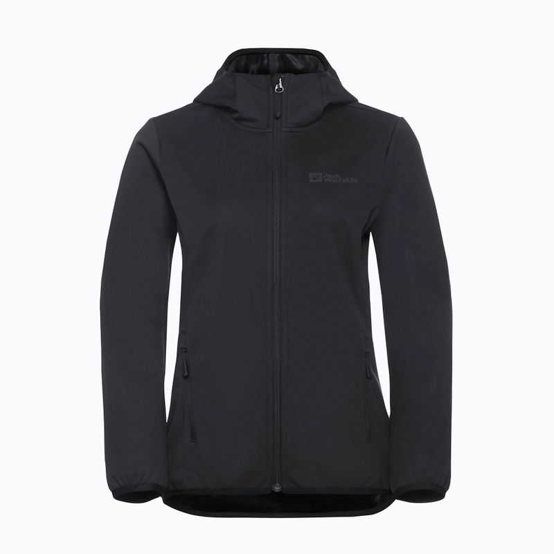 Women's softshell jacket Jack Wolfskin Windhain Hoody black 8