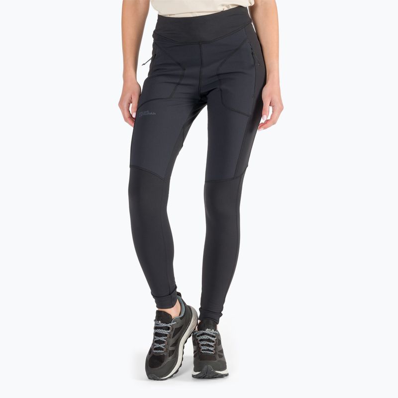 Jack Wolfskin women's leggings Salmaser Tights black 1507781_6000_005