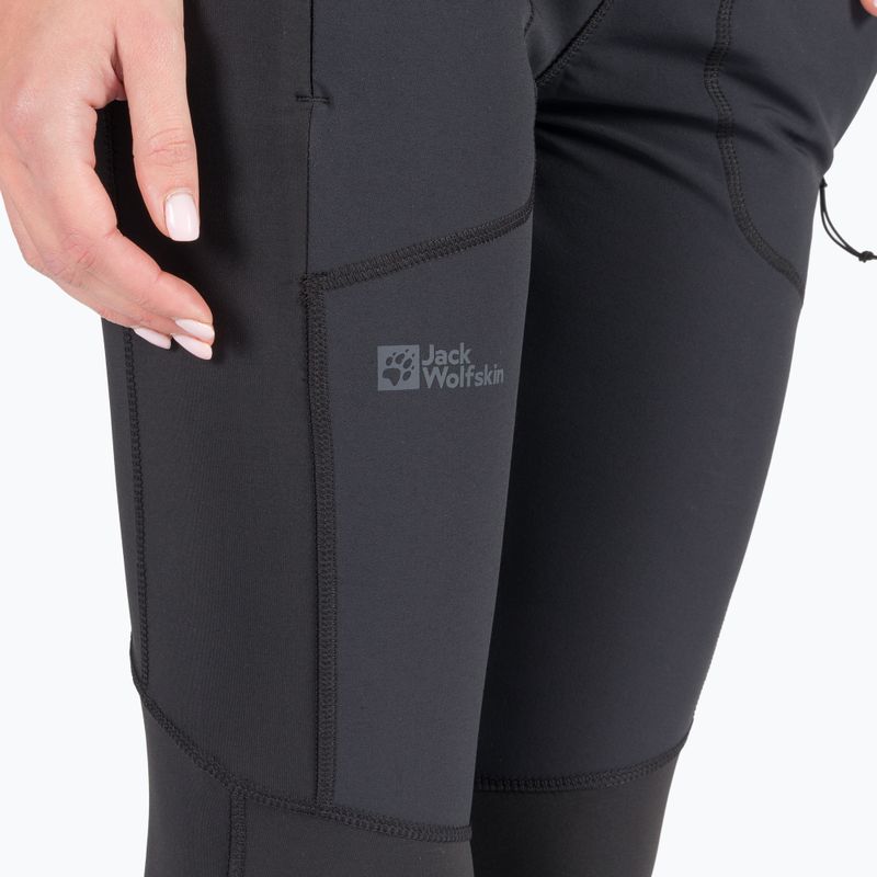 Jack Wolfskin women's leggings Salmaser Tights black 1507781_6000_005 6