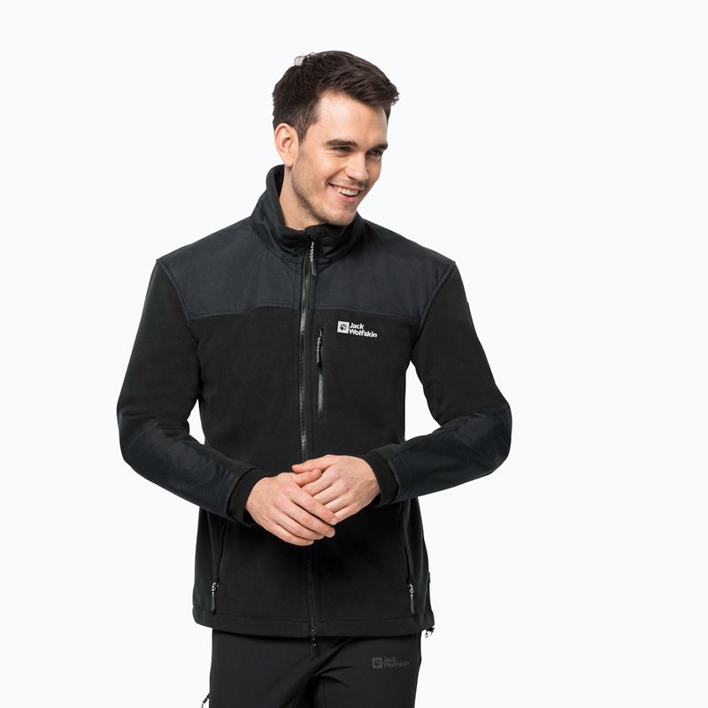 Jack Wolfskin men's Blizzard fleece sweatshirt black 1702945