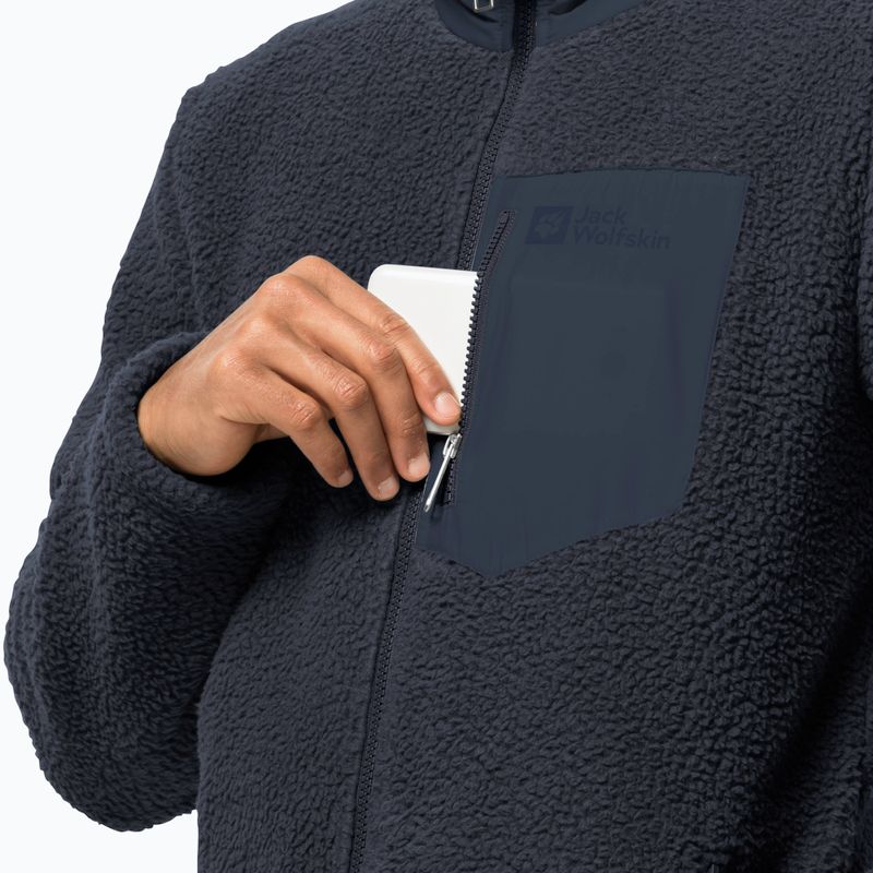 Jack Wolfskin men's Kingsway fleece sweatshirt navy blue 1709002 4