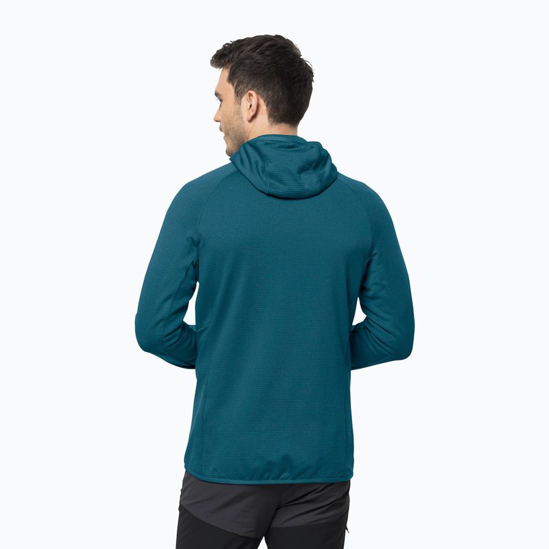 Men's Jack Wolfskin Hydro Grid Hooded FZ fleece sweatshirt blue 1710002 2