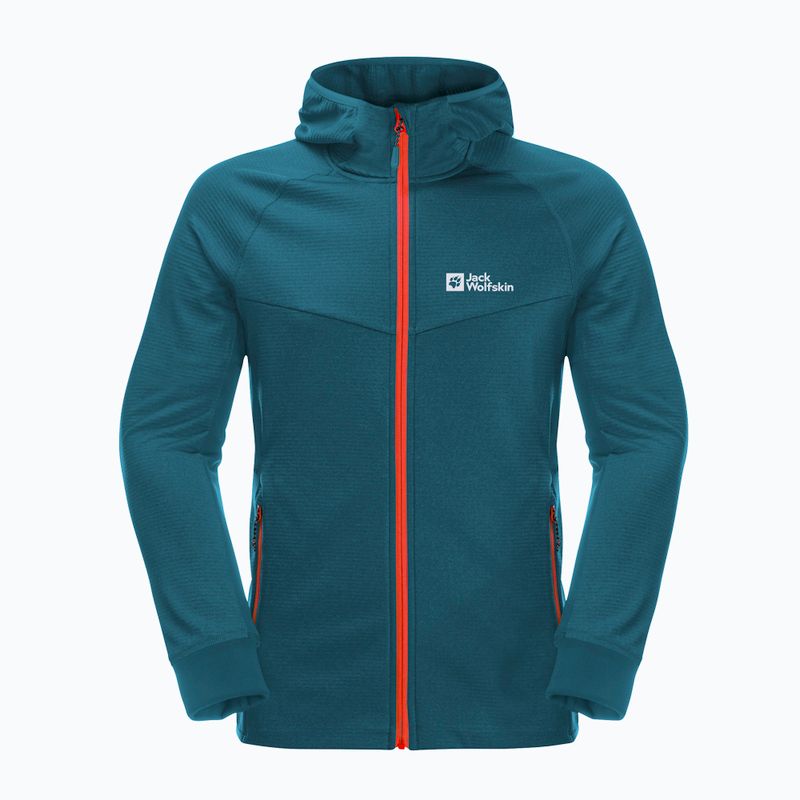 Men's Jack Wolfskin Hydro Grid Hooded FZ fleece sweatshirt blue 1710002 6