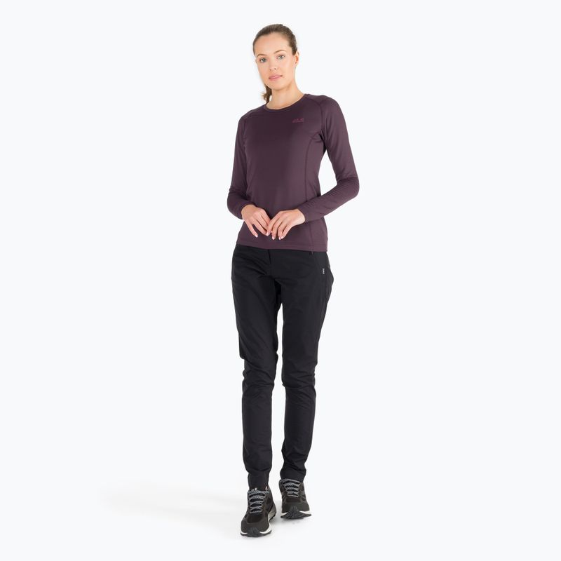Jack Wolfskin women's trekking longsleeve T-shirt Infinite LS purple 1808311 2