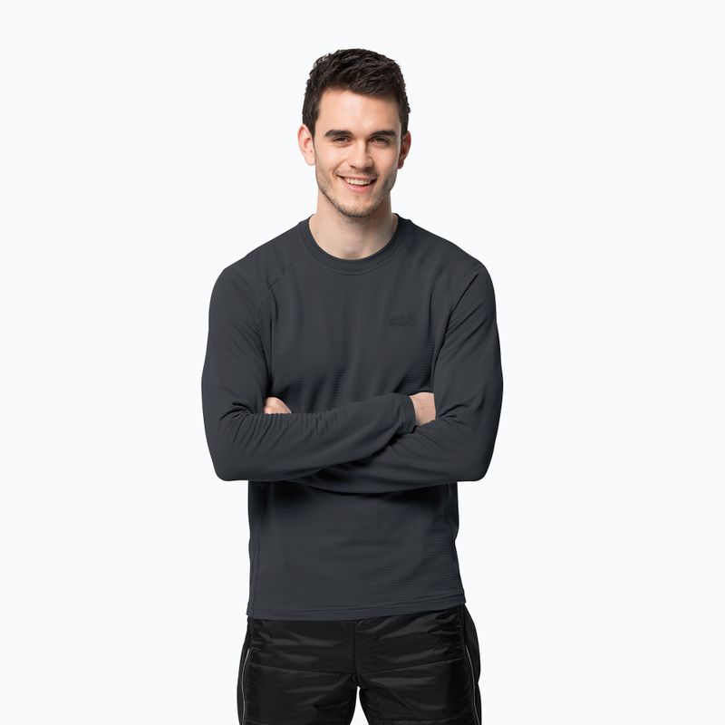 Jack Wolfskin men's trekking longsleeve T-shirt Infinite LS graphite 1808311