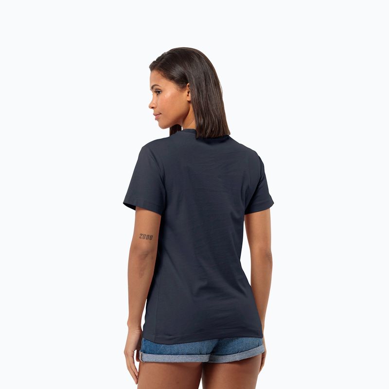 Jack Wolfskin women's trekking T-shirt Essential night blue 2