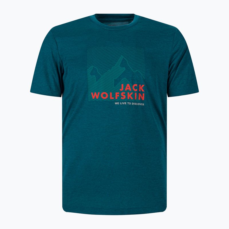 Men's Jack Wolfskin Hiking Graphic T-shirt blue 1808761_4133 4