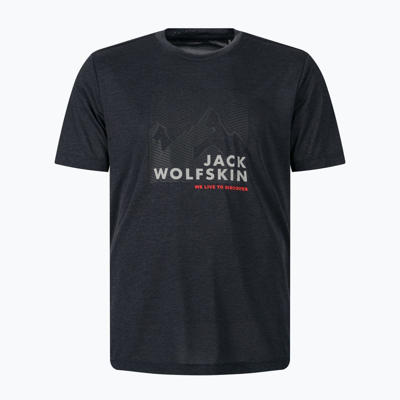 Men's Jack Wolfskin Hiking Graphic grey T-shirt 1808761_6230 4