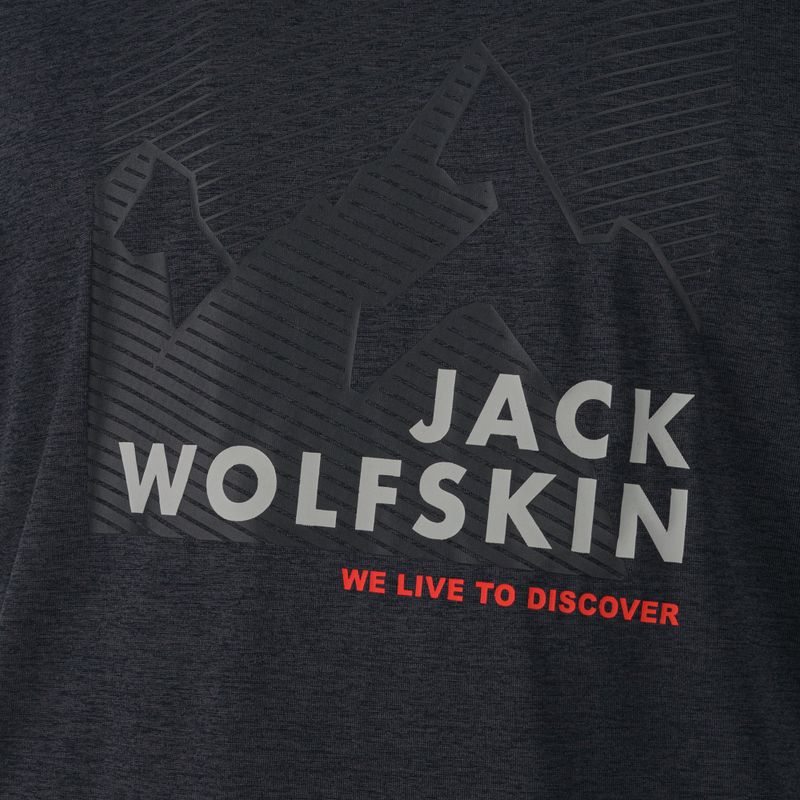 Men's Jack Wolfskin Hiking Graphic grey T-shirt 1808761_6230 6