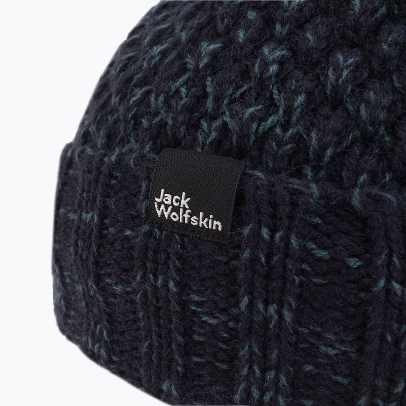 Women's winter beanie Jack Wolfskin Highloft Knit navy blue 1908011 3