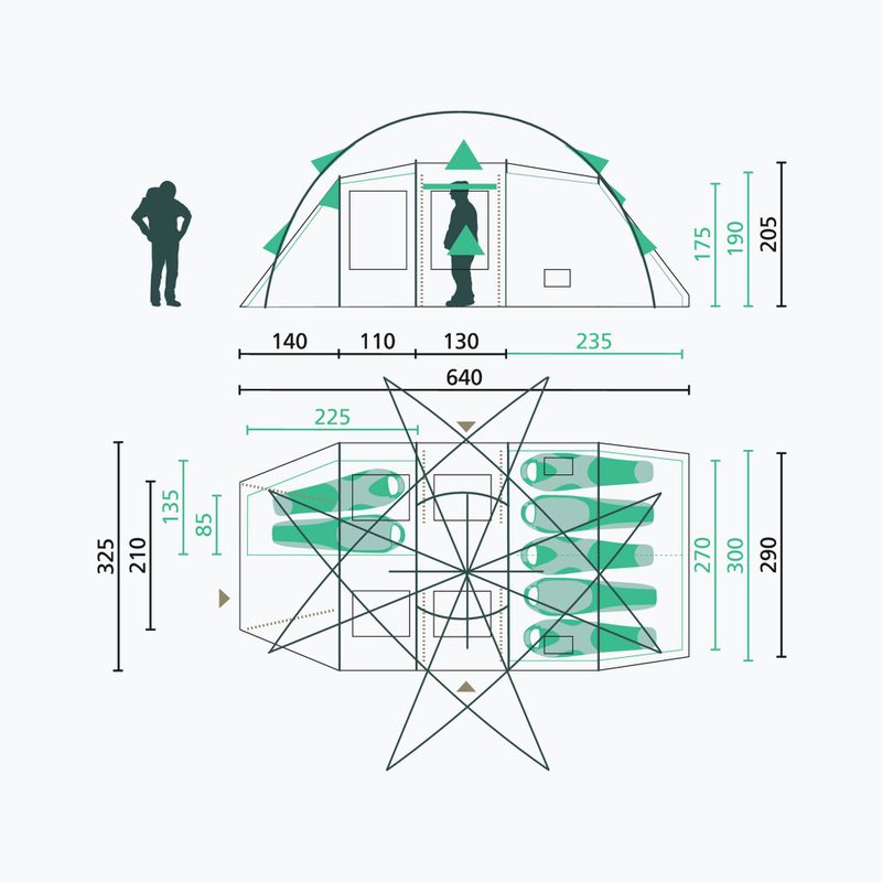 Camping tent Jack Wolfskin Travel Lodge RT white pepper 2
