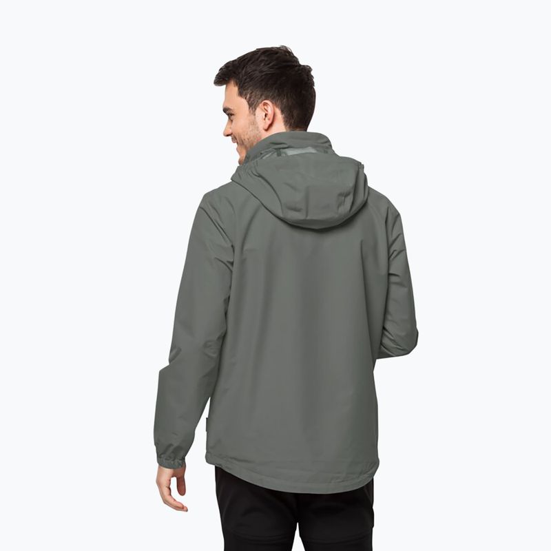 Jack Wolfskin men's Stormy Point 2L rain jacket green 1111142 2
