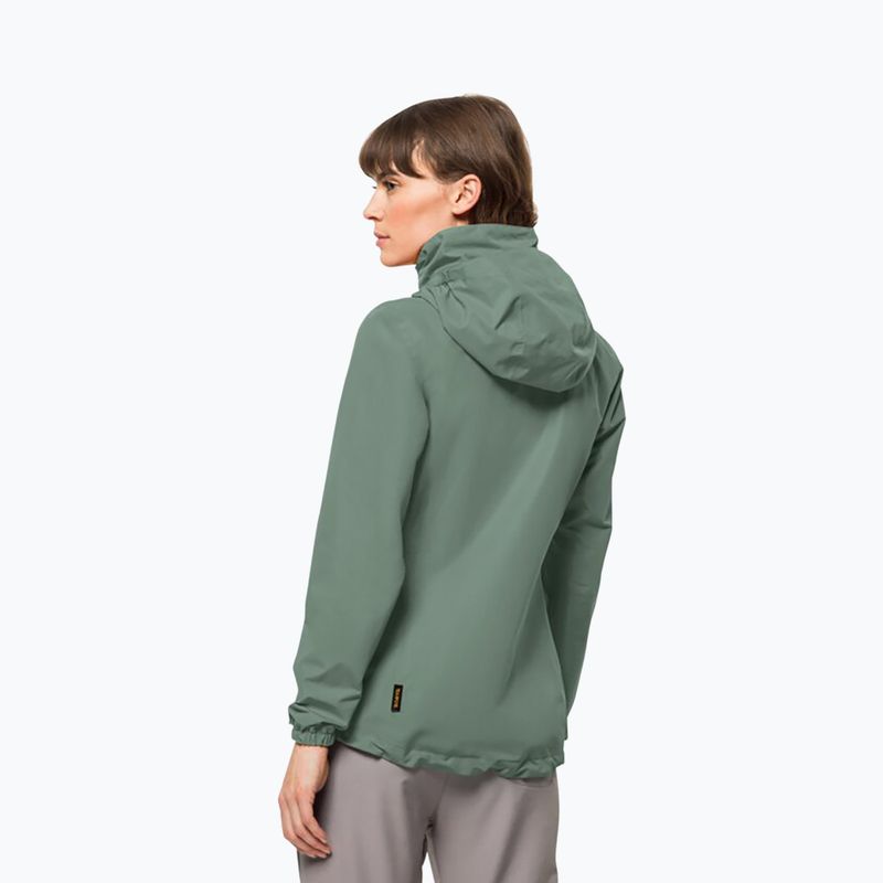 Jack Wolfskin women's Stormy Point 2L rain jacket green 1111202 2