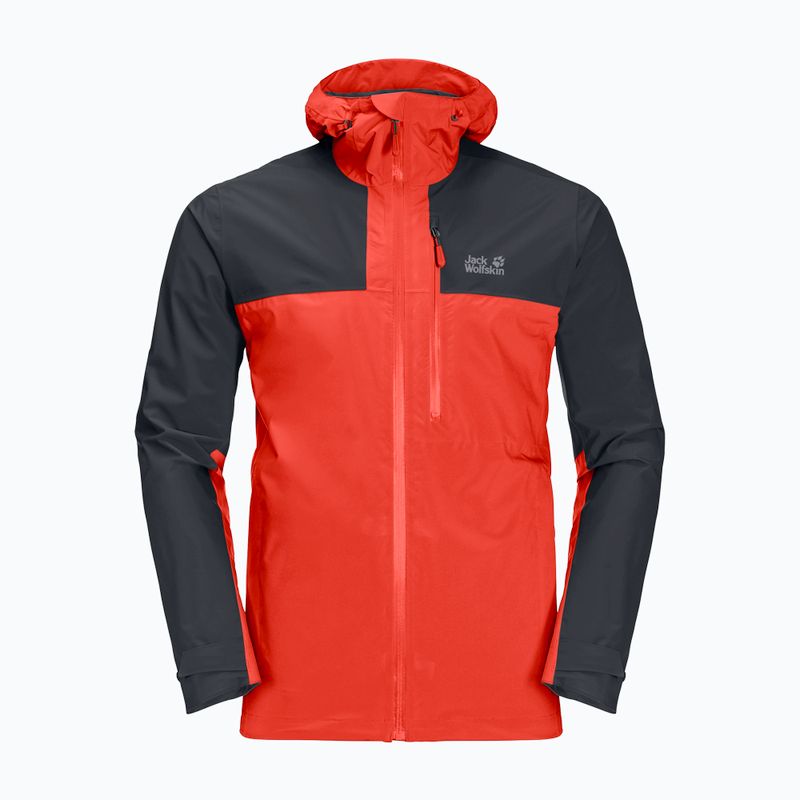 Jack Wolfskin men's Go Hike rain jacket red 1114051 7
