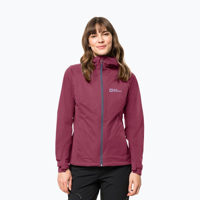 Jack Wolfskin women's Highest Peak rain jacket red 1115121_2198_003