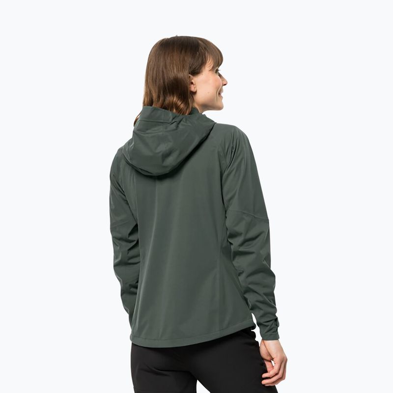 Jack Wolfskin Highest Peak women's rain jacket green 1115121_4136_001 2