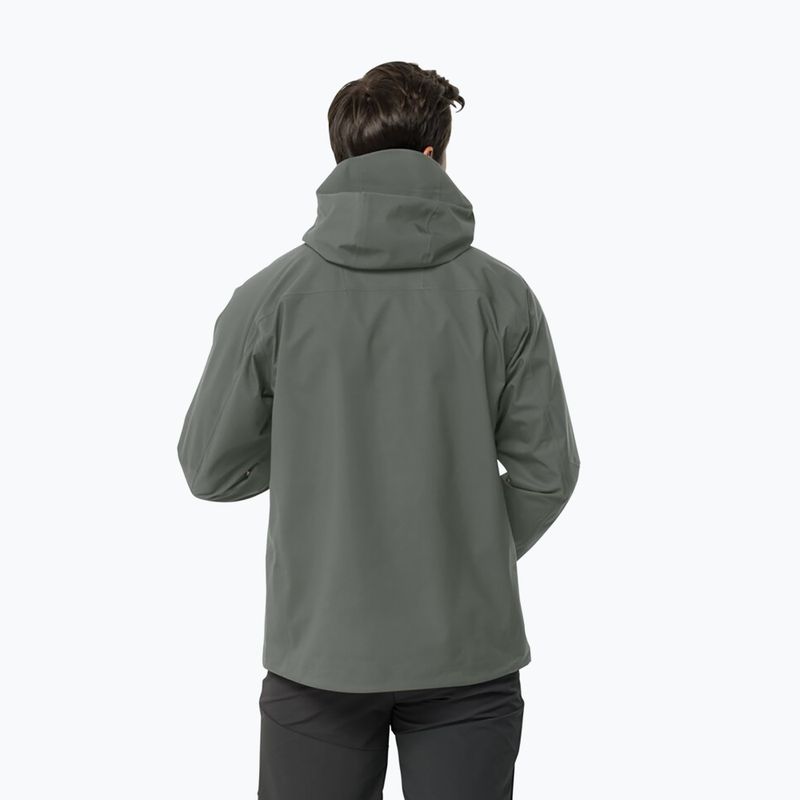 Jack Wolfskin men's rain jacket Kammweg 3L Jkt M green 1115831 2