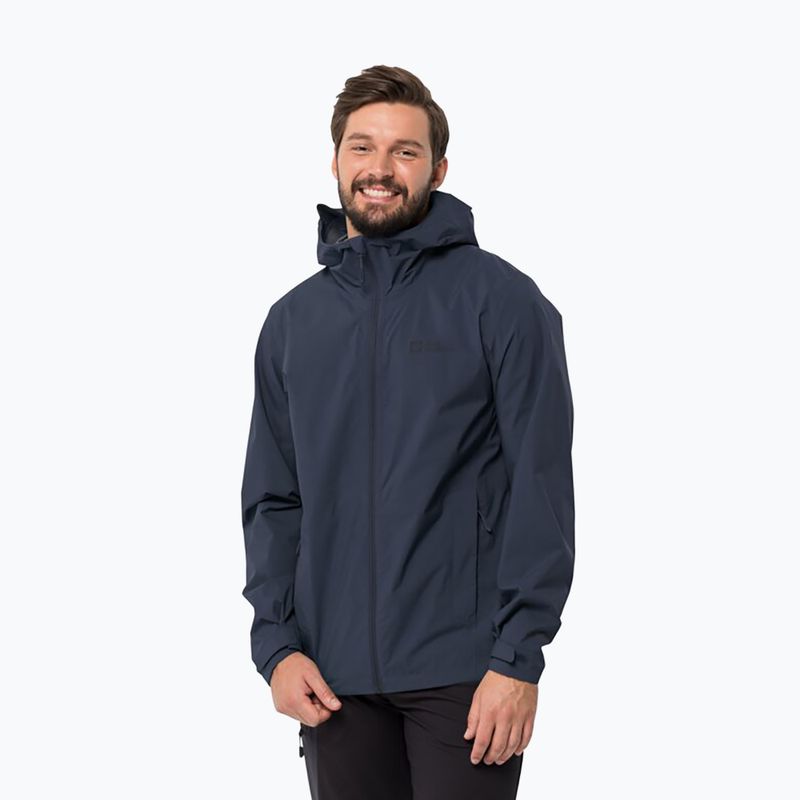 Jack Wolfskin men's rain jacket Elsberg 2.5L blue 1115881_1010_002