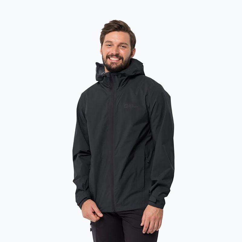 Jack Wolfskin men's rain jacket Elsberg 2.5L black 1115881_6000_003