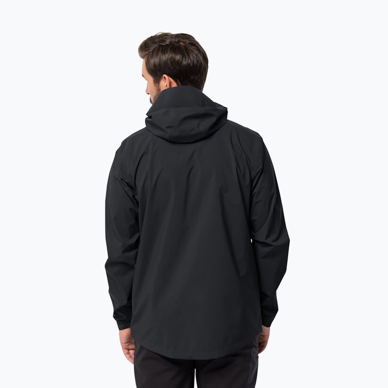 Jack Wolfskin men's rain jacket Elsberg 2.5L black 1115881_6000_003 2