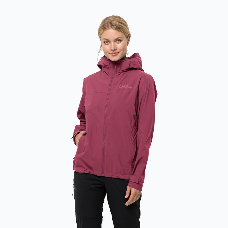 Jack Wolfskin women's rain jacket Elsberg 2.5L red 1115951_2198_005