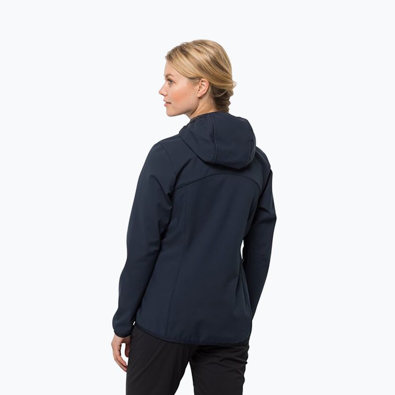 Women's softshell jacket Jack Wolfskin Bornberg Hoody navy blue 1307691 2