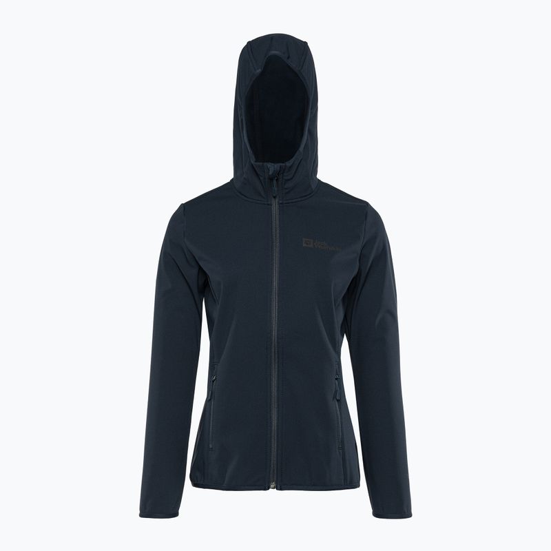 Women's softshell jacket Jack Wolfskin Bornberg Hoody navy blue 1307691 4