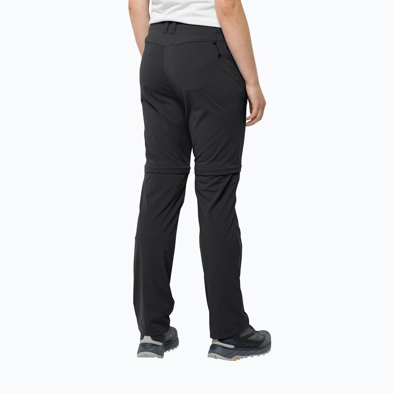 Jack Wolfskin women's softshell trousers Glastal Zip Off black 1508151_6000_042 2