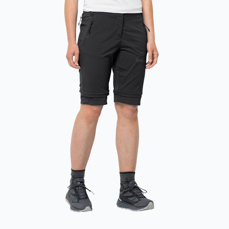 Jack Wolfskin women's softshell trousers Glastal Zip Off black 1508151_6000_042 3