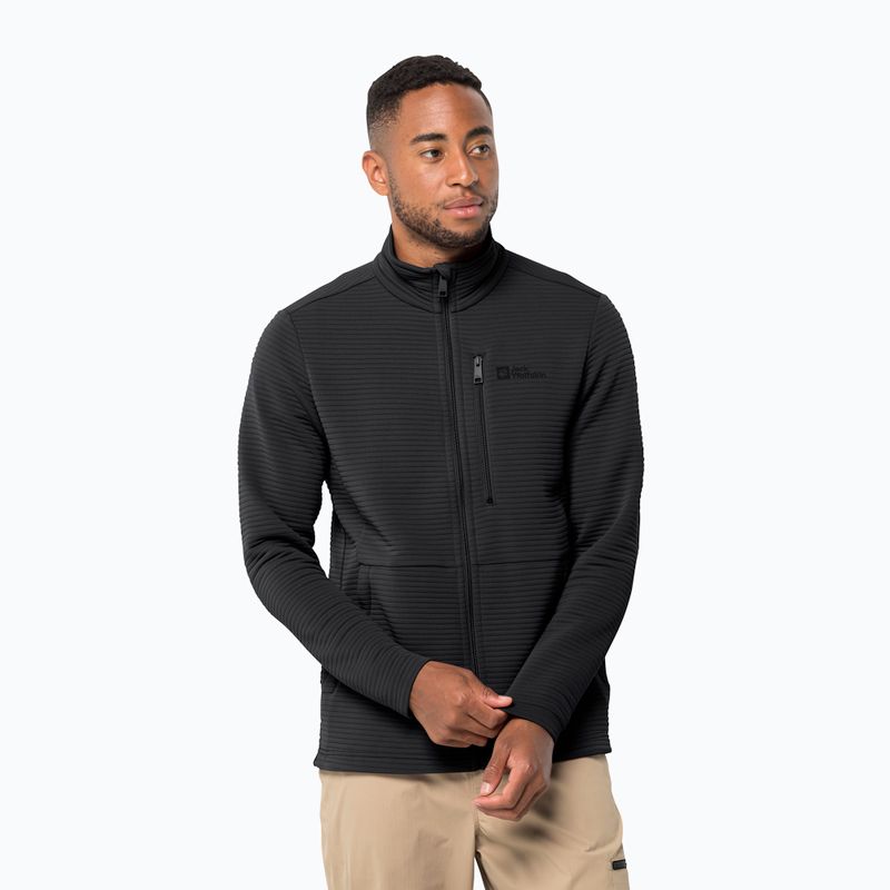 Jack Wolfskin men's Modesto trekking sweatshirt black 1706483