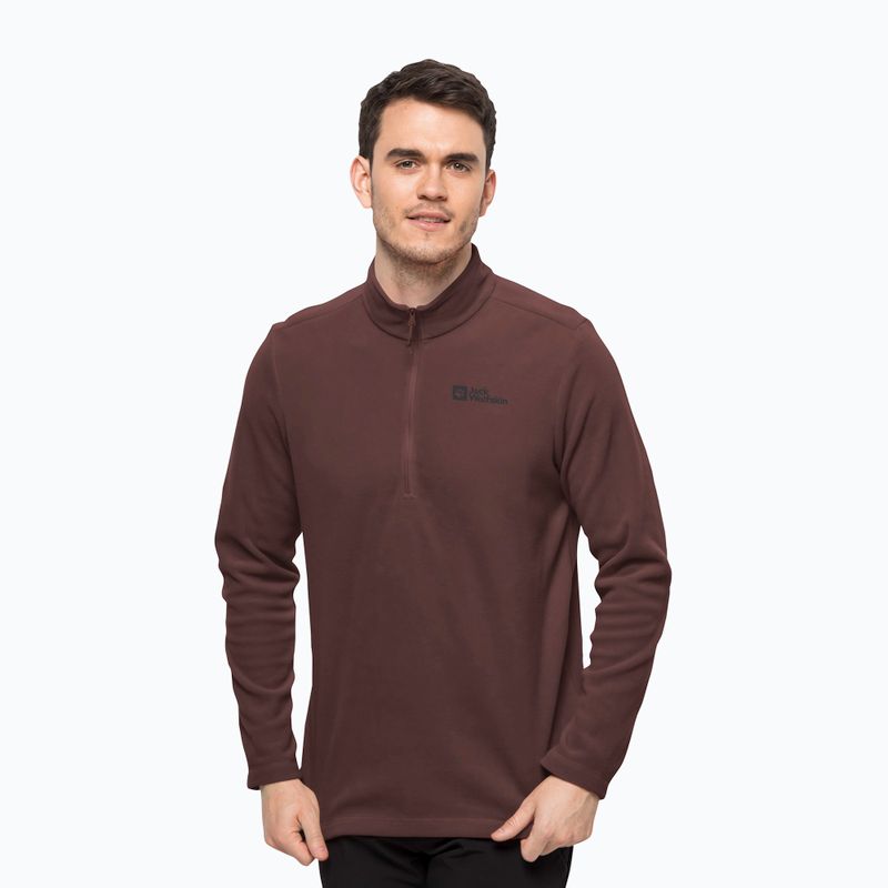 Jack Wolfskin men's trekking sweatshirt Taunus HZ maroon 1709522