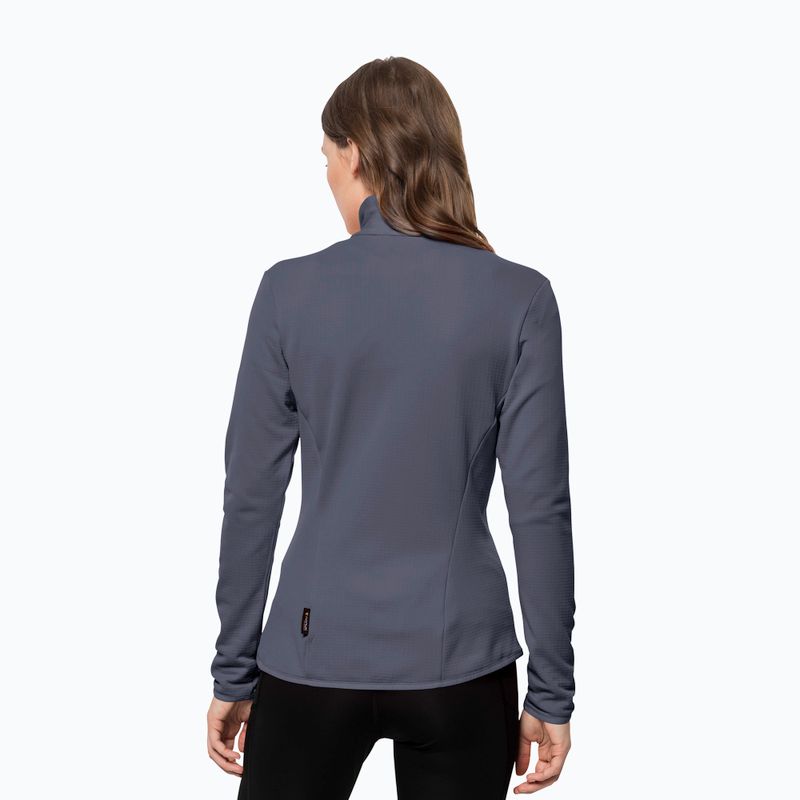 Jack Wolfskin women's trekking jacket Peak Grid Fleece grey 1710351 2