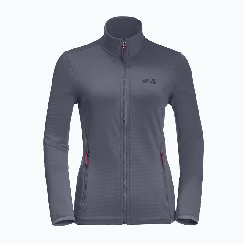 Jack Wolfskin women's trekking jacket Peak Grid Fleece grey 1710351 4