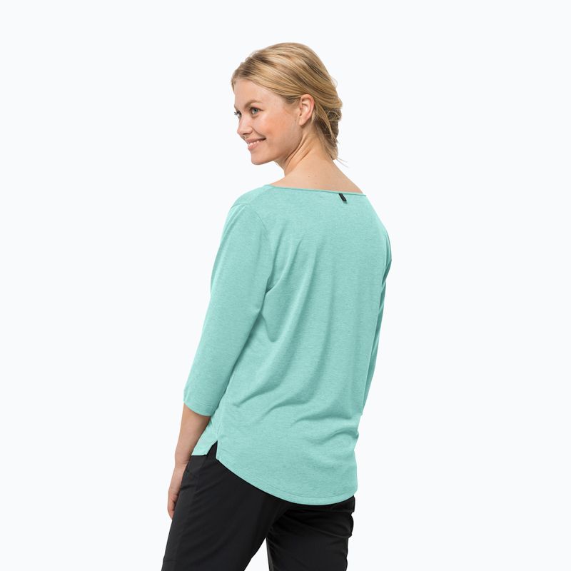 Jack Wolfskin women's trekking T-shirt Jwp 3/4 blue 1806655 2