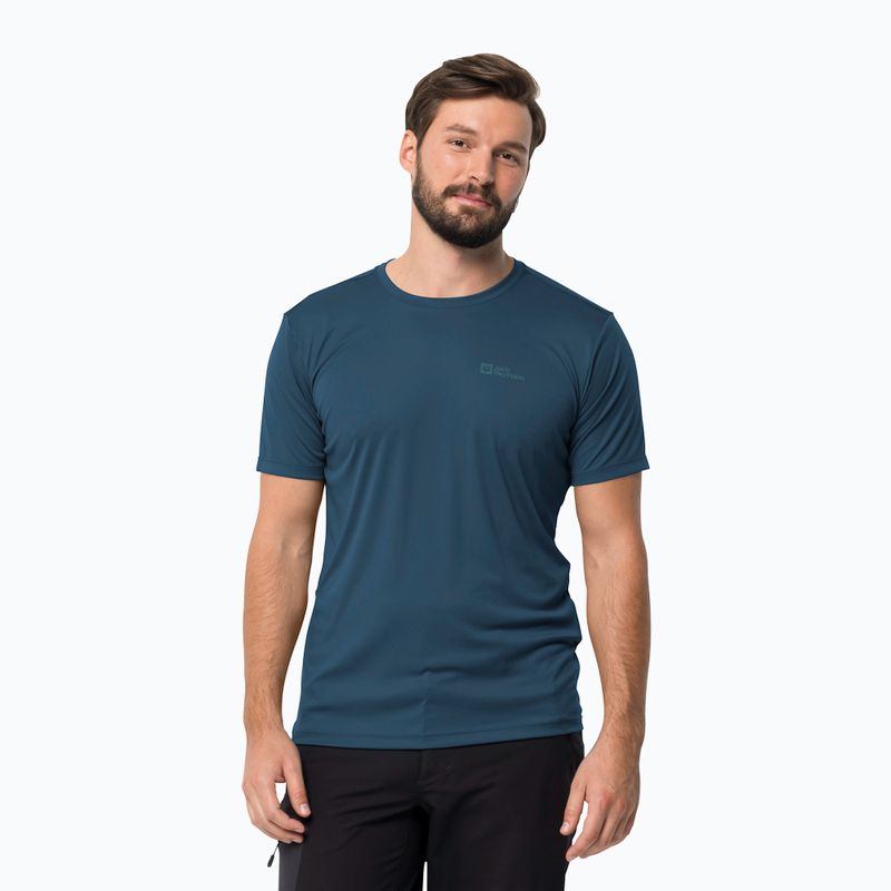 Jack Wolfskin Tech men's trekking t-shirt navy blue 1807072