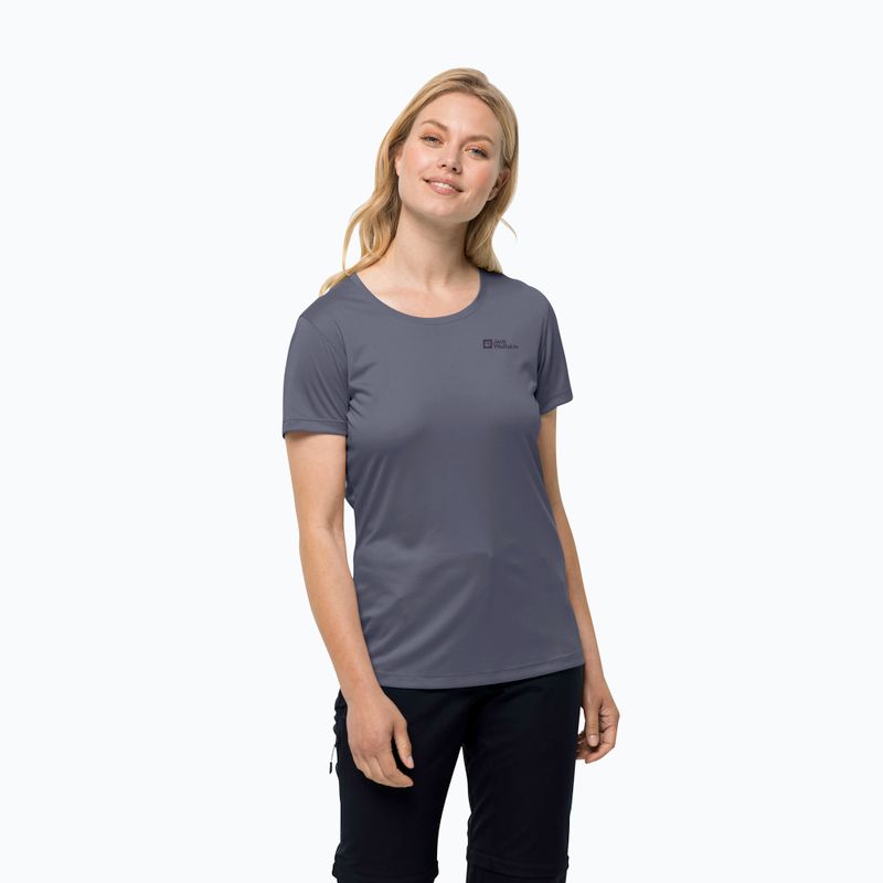 Women's trekking t-shirt Jack Wolfskin Tech grey 1807122