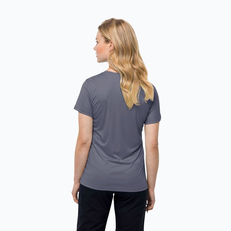 Women's trekking t-shirt Jack Wolfskin Tech grey 1807122 2