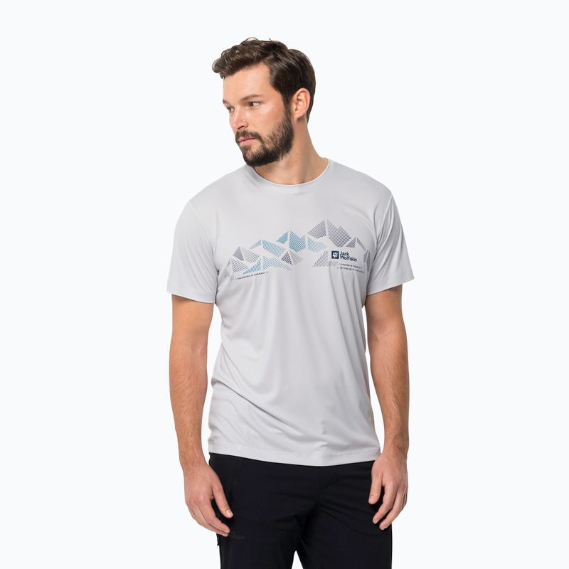 Men's Jack Wolfskin Peak Graphic trekking t-shirt white 1807183