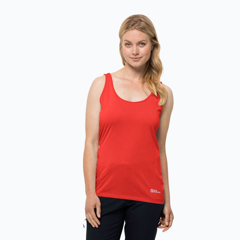 Jack Wolfskin women's trekking t-shirt Pack & Go Tank orange 1807283