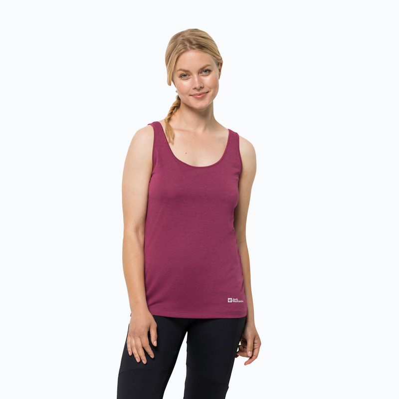 Jack Wolfskin women's trekking t-shirt Pack & Go Tank red 1807283