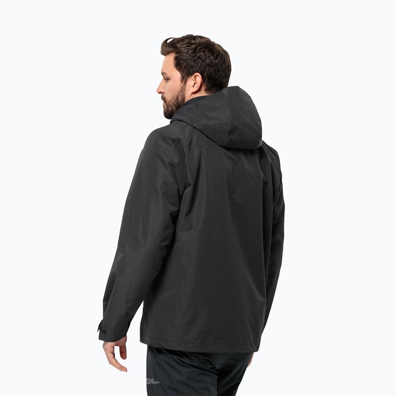 Jack Wolfskin men's jacket Taubenberg 3In1 black 6001 2