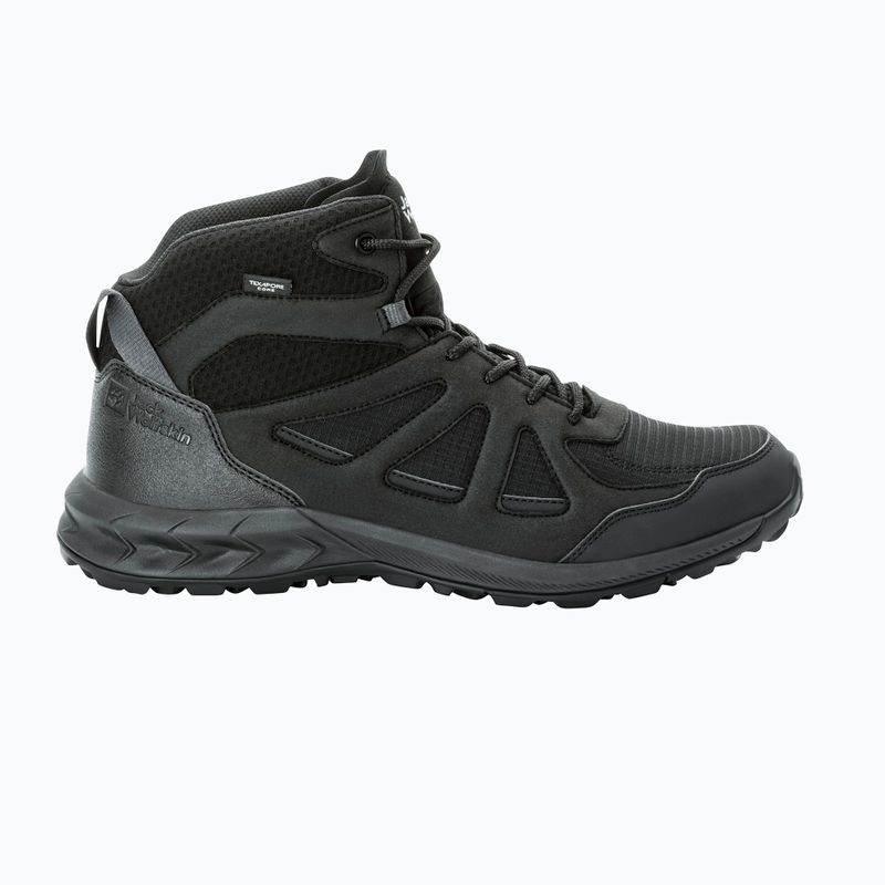 Men's trekking boots Jack Wolfskin Woodland 2 Texapore Mid black 10