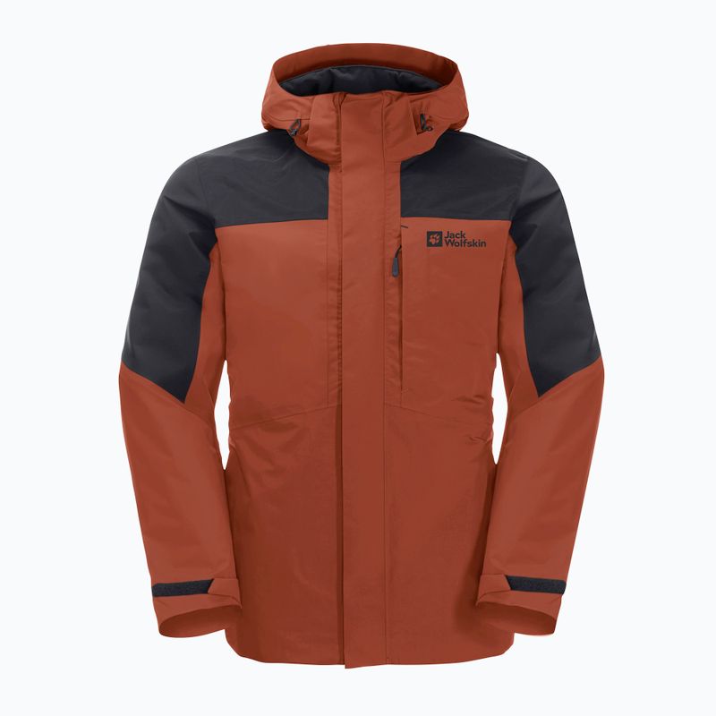 Jack Wolfskin men's rain jacket Romberg 3in1 carmine 8