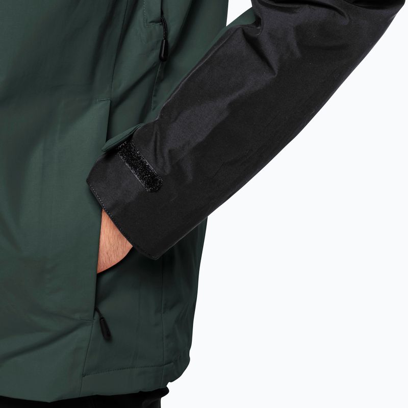 Jack Wolfskin men's Jasper 3in1 rain jacket black olive 7