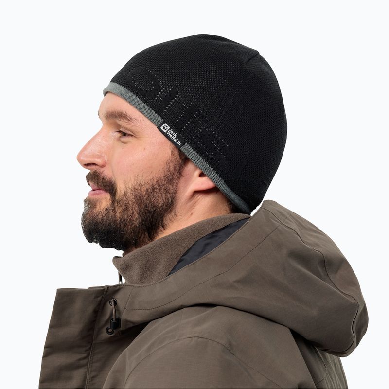 Jack Wolfskin Brand trekking cap black 3