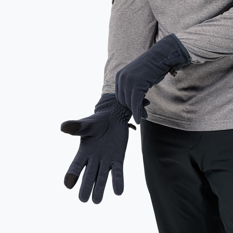 Jack Wolfskin Real Stuff night blue trekking gloves 4