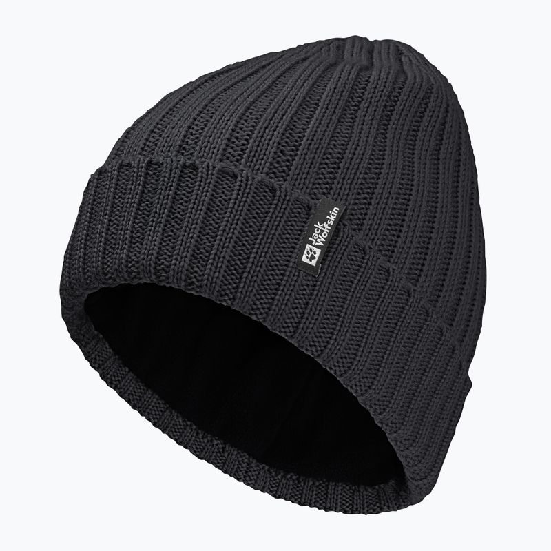 Jack Wolfskin Rib Knit winter beanie black 2