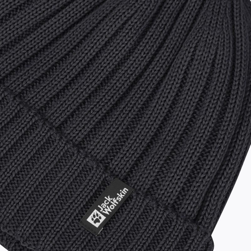 Jack Wolfskin Rib Knit winter beanie black 4