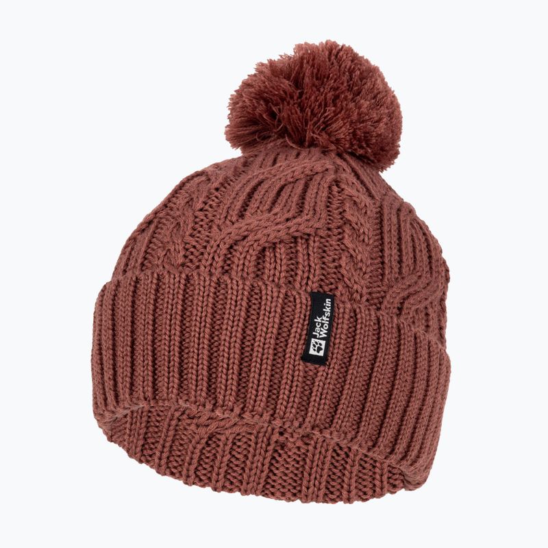 Jack Wolfskin Pompom Beanie apple butter winter hat 3